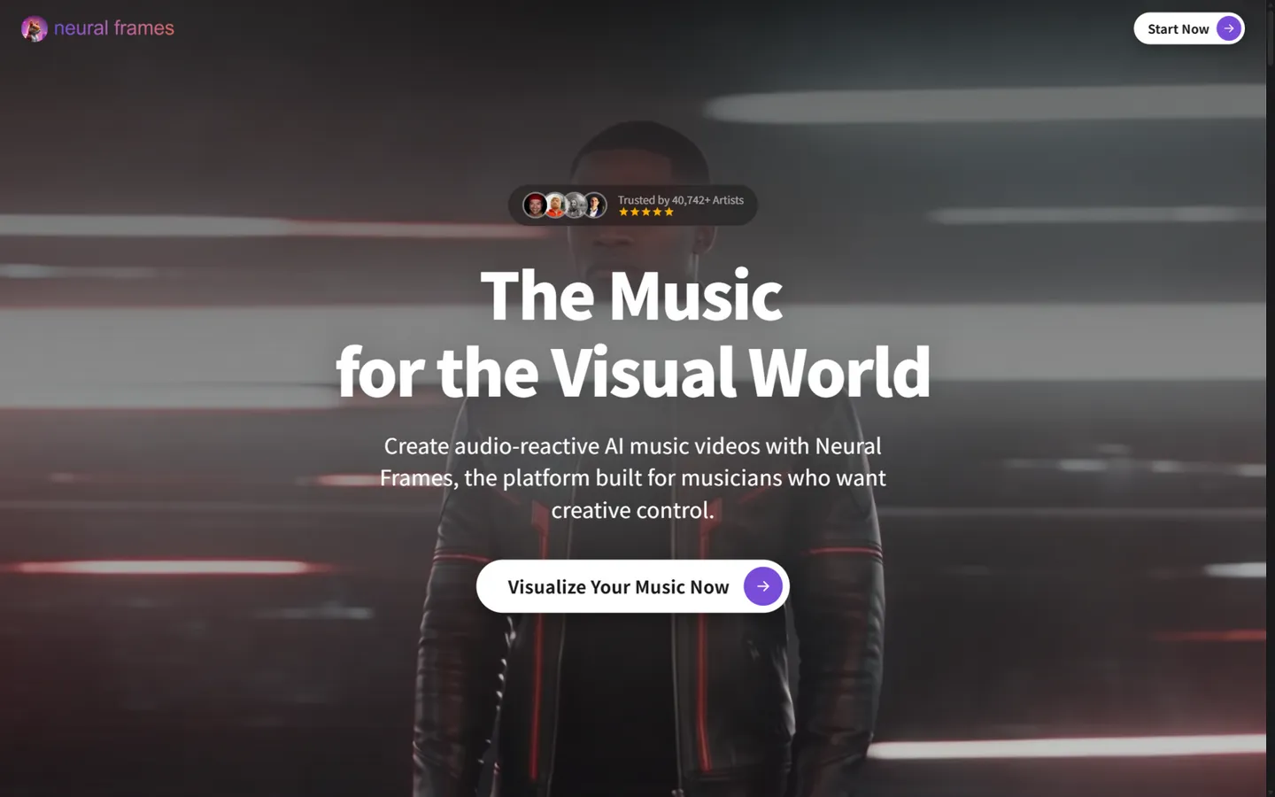 Neural Frames — audio-reactive AI lyric videos where lyrics are generated inside the AI scenes